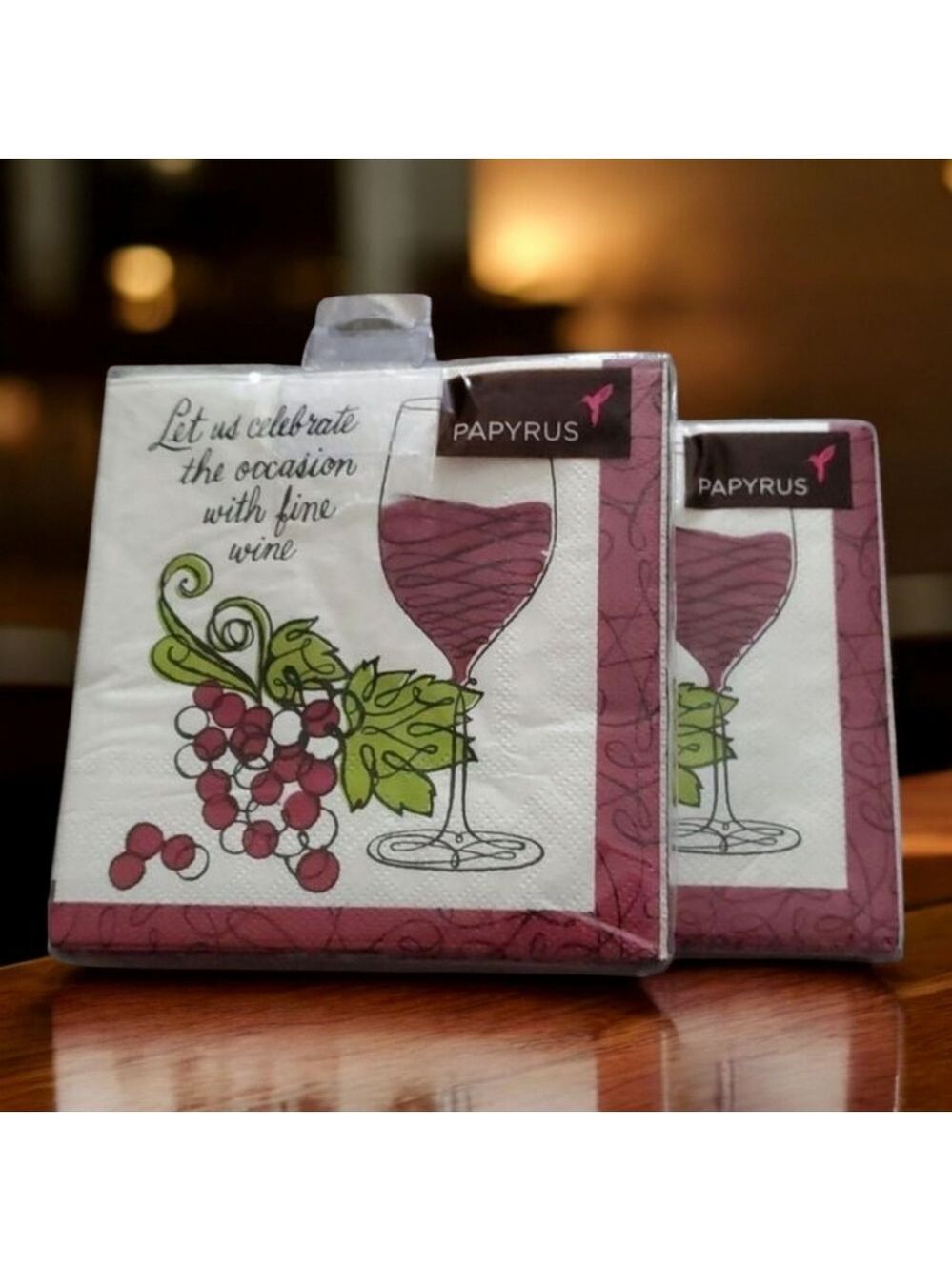 80 Papyrus beverage napkins 4 packs of 20 each = 80